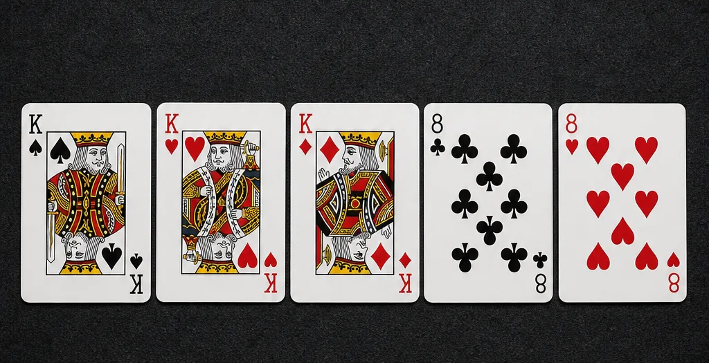 キング3枚と8が2枚の手札